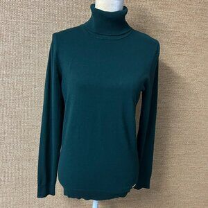 Calvin Klein Sweater Womens Medium Green Turtleneck